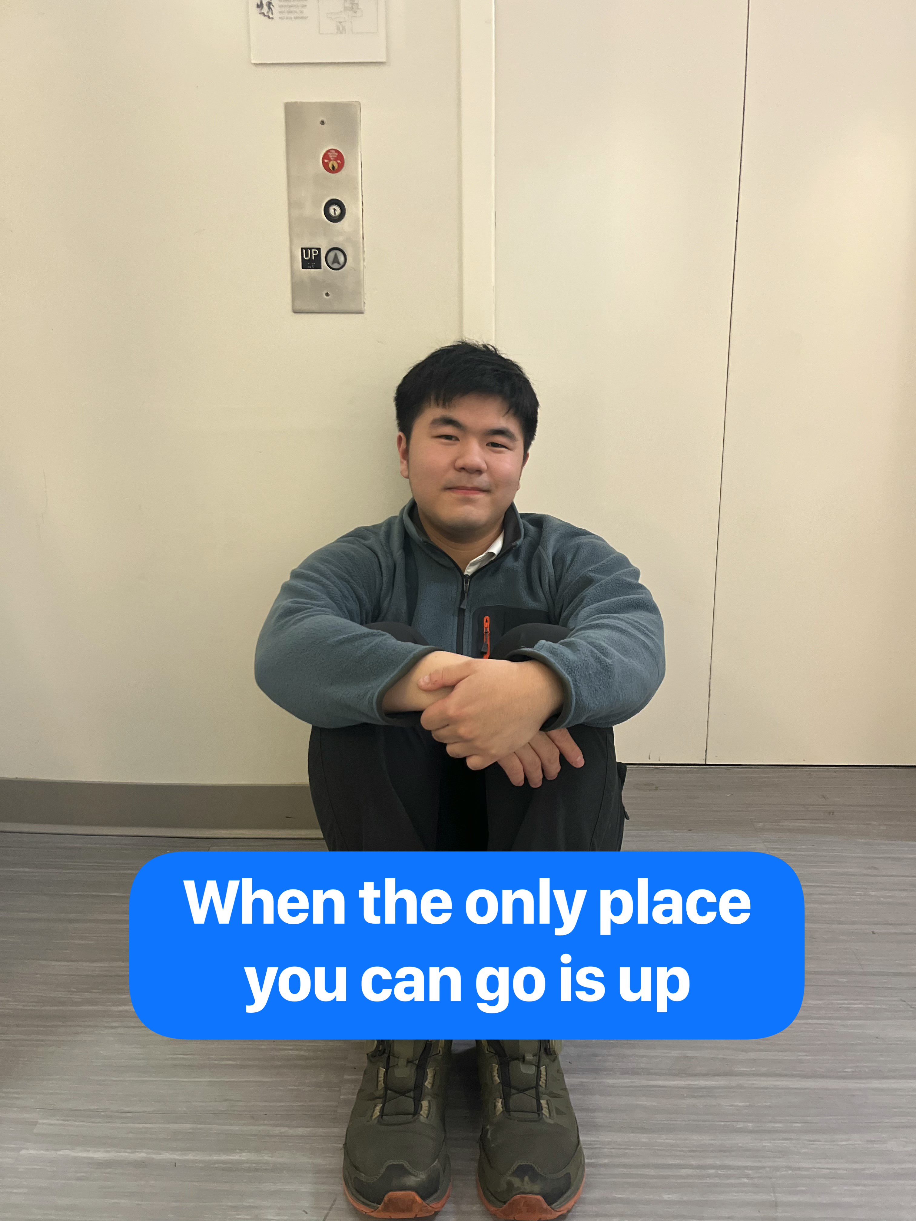 Sitting on the floor